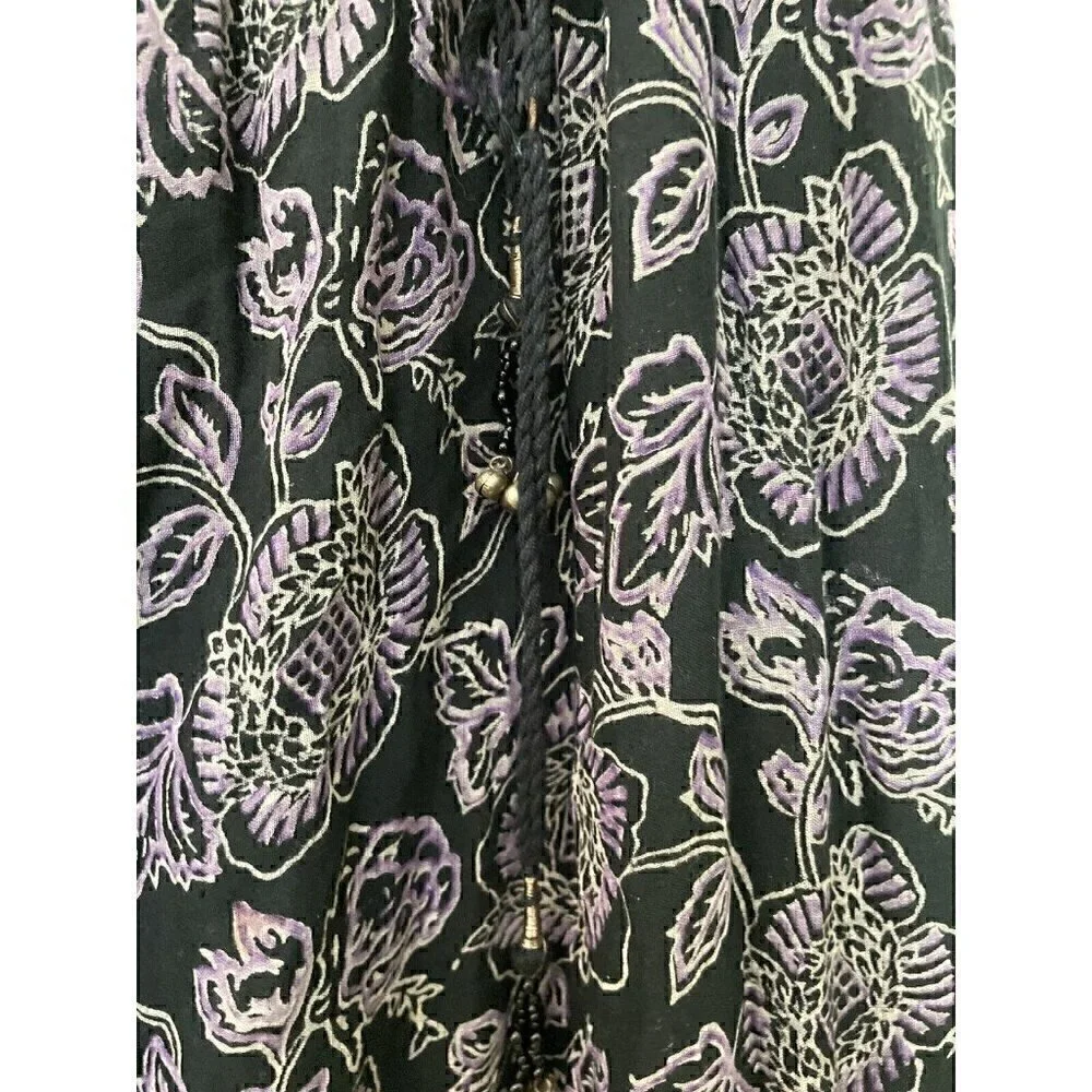 Vintage 70s Spell Oristy India Gypsy Boho Batik Skirt - Picture 5 of 7